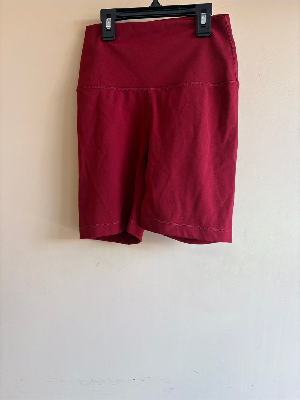 Women's High-Rise Maroon Bike Shorts